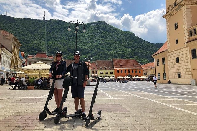 Brasov Old Town Guided Tour With Electric Scooters - The Black Church and the western towers