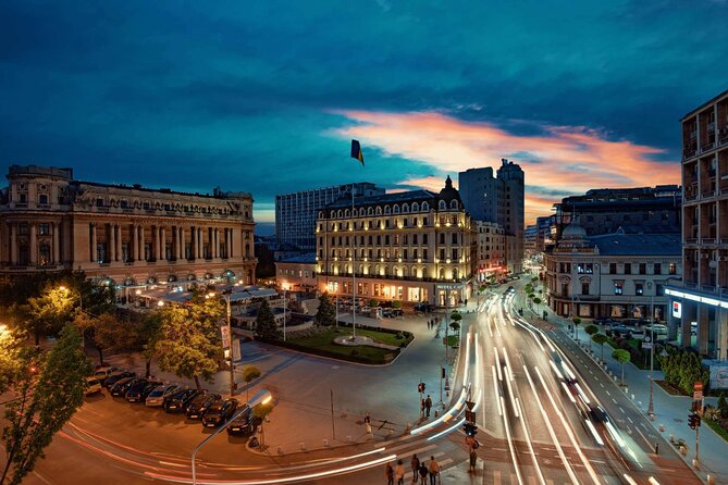 Bucharest Evening Tour and Traditional Dinner - 3 hours - University Square, the National Theatre, and the InterContinental