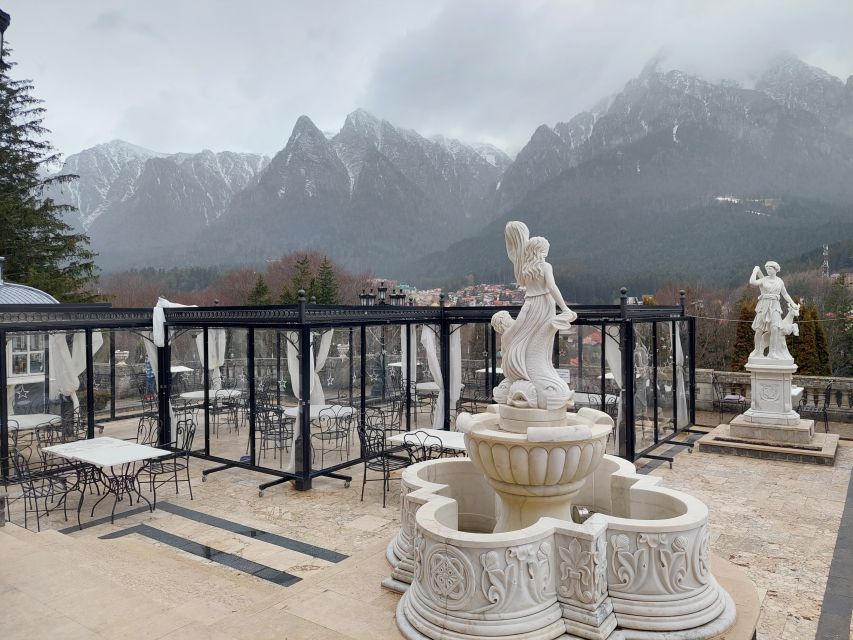 From Brasov 3 castles : Peles , Bran , Cantacuzino - What the Mercedes van adds to the day
