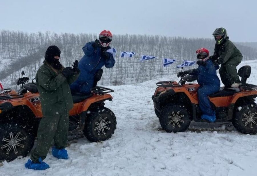 From Bucharest: Forest and Hills ATV Quad Bike Tour - Getting suited up before the engines start