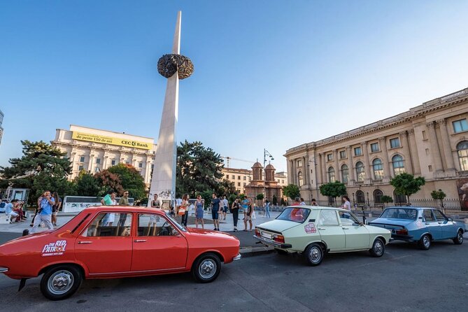 Private - Romanian Vintage Car Driving Tour of Bucharest 120 min - Parliament from Constitution Square