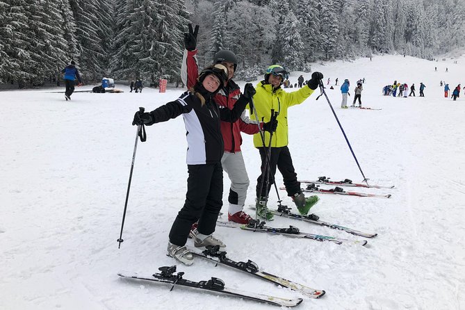 Ski / Snowboard Lessons on the Slopes of Poiana Brasov - The Belvedere view on the way back