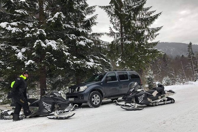 SnowMobiles Tour in Carpathian Mountains - Peles Castle, the elegant first stop