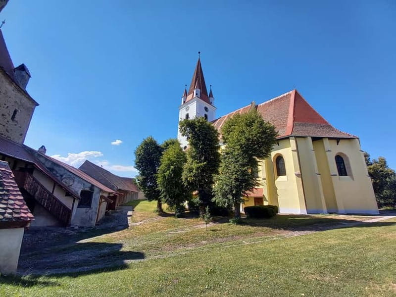 Tour of Sibiu - Church in Cristian - Village of Sibiel - The Evangelical Church and Council Tower