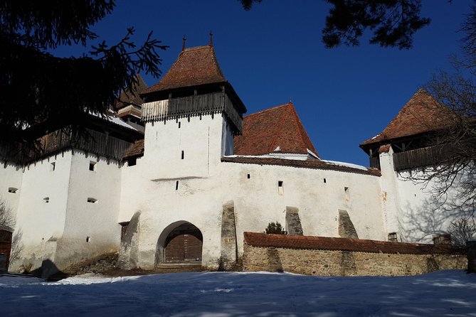 UNESCO Guided Day Tour From Brasov: Sighisoara, Rupea and Viscri - Rupea Fortress above the road